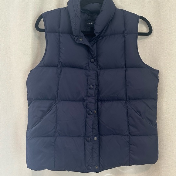 Lands' End Jackets & Blazers - Lands' End Blue Quilted Puffer Vest